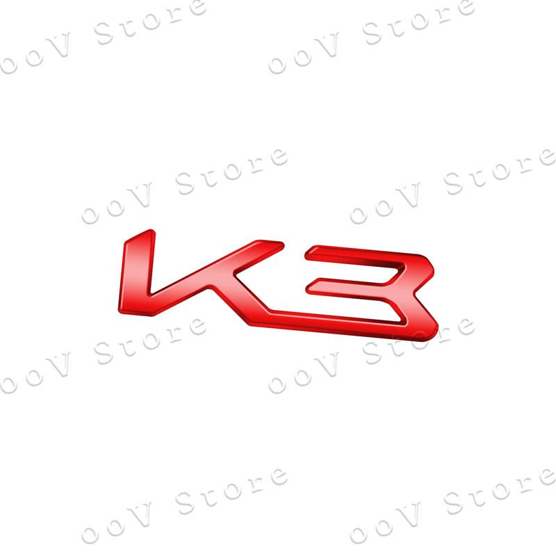 3D Metal K3 K5 K8 Logo Car Fender Side Rear Tail Trunk Emblem Sticker For KIA Sportage K9 Forte Ceed Sorento Cerato Rio Soul  FZ3