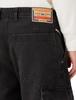 Diesel Men's D-FISH-CARGO Loose Straight Denim, Size 36, Black, Size 02, A133380KIAG