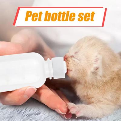 Kitten Flasche 120ml Haustier Futterbehälter Neugeborene Haustiere Welpen Fütterungsnippel Flaschen Zum Spazierengehen Kätzchen Kaninchen Hamster