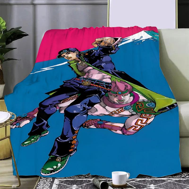 Anime JoJo's Bizarre Adventure Printed Blanket Picnic Blankets Warm Blanket Soft and Comfortable Home Travel Birthday Gift