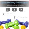 Dumbbell Set, 8-Piece, 4 Pairs 0.5-2 kg, Metal, 41 x 30 x 8 cm, Multicolor