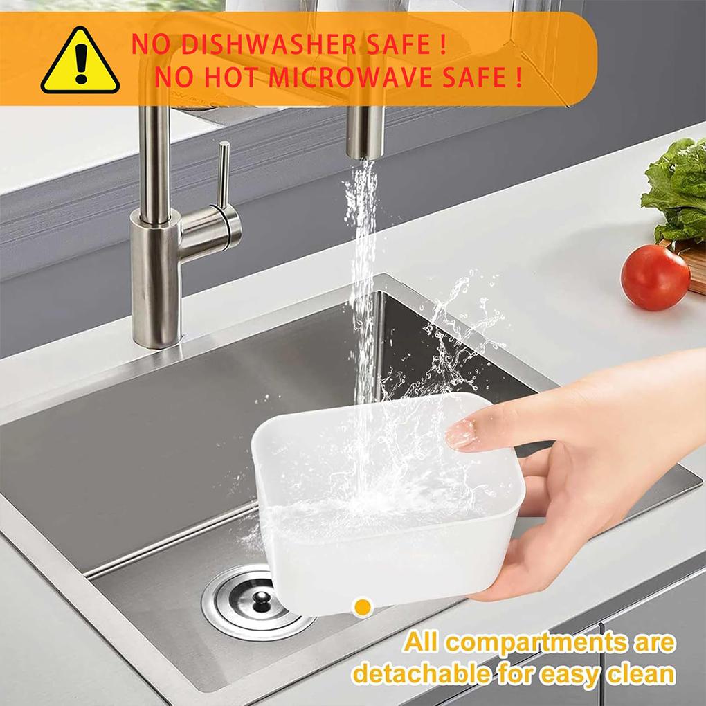 ABS Snackle Box Container With Time Record Party Or Picnic Snack Trays With Compartments Snack Boxes