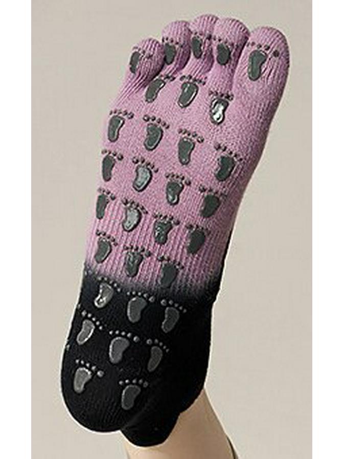 

Women s Silicone Anti-Slip Gradient Five-Finger Pilates Yoga Socks One Size