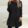Womens Fuzzy Fleece Pullover  Double  Hoodies Ladies Warm Tops Winter Cozy Sweatshirt With Pockets