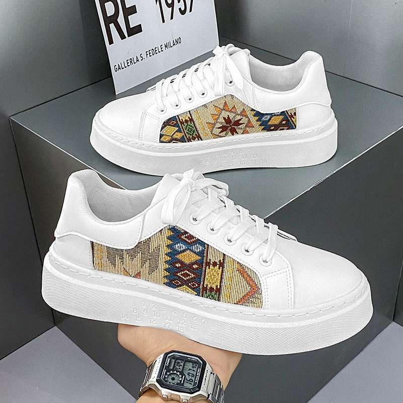 Xiaobai Men's Shoes 2025 New Summer Breathable Versatile Trend Casual Shoes Sports Platform Student Height-increasing Board Shoes