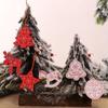 12Pcs Christmas Snowflakes Wooden Pendants Xmas Tree Ornaments Home Hanging Decor Christmas Decorations for Home New Year