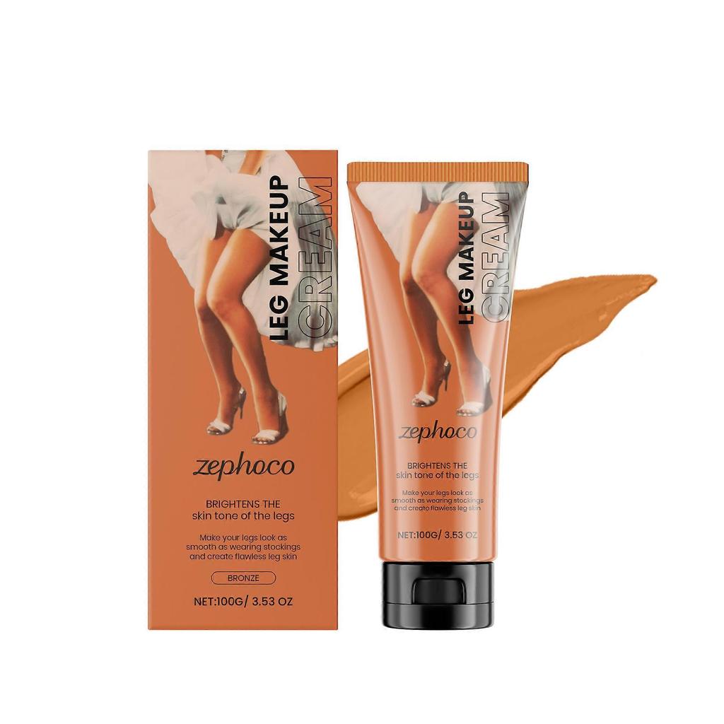 Zephoco Leg Concealer Foundation, Bronze, Waterproof, Sweat-Proof, Long-Lasting, Lightweight, Non-Greasy, Evens Skin Tone