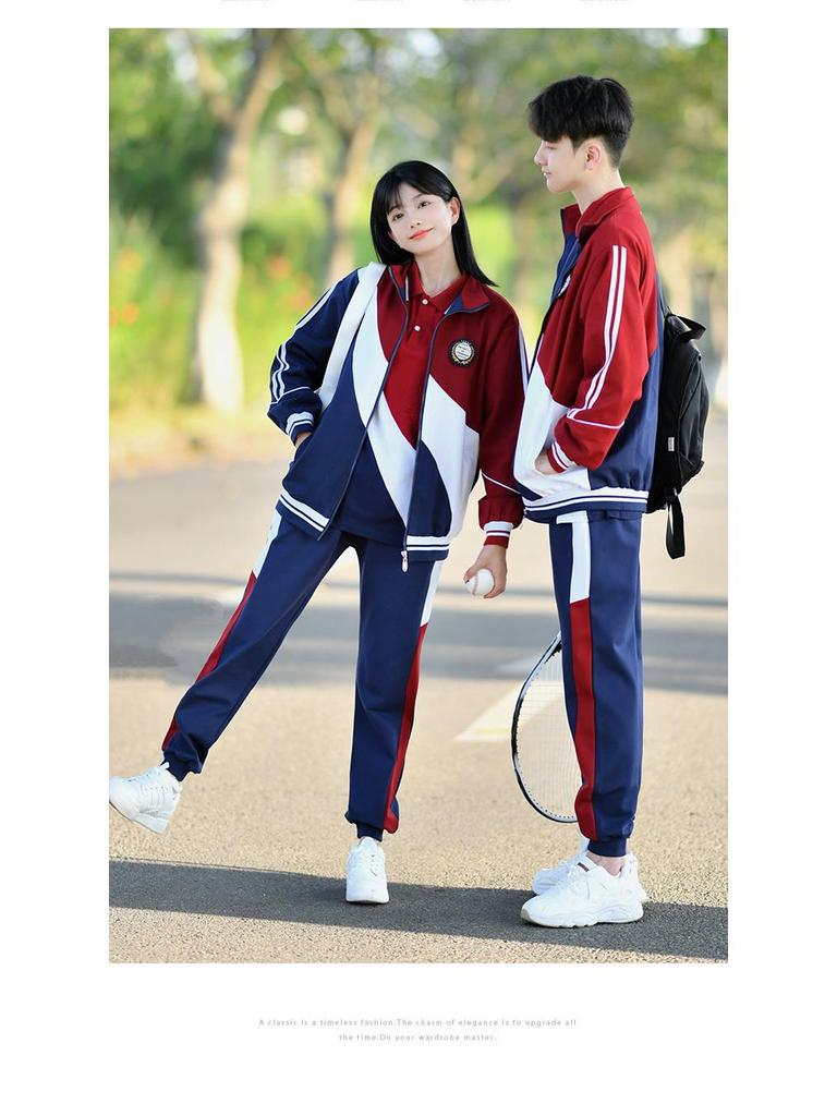 Preppy Style Three-Piece School Uniform Set for Students – Autumn Collection