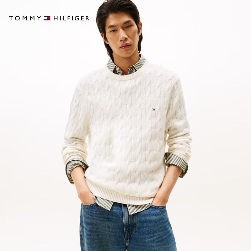 Tommy Hilfiger Unisex Cable-Knit Pure Wool Sweater