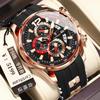 POEDAGAR Luxury Watch For Men Date Chronograph Luminous Waterproof Silicone Male Watch Fashion Sports Quartz Men's Watches