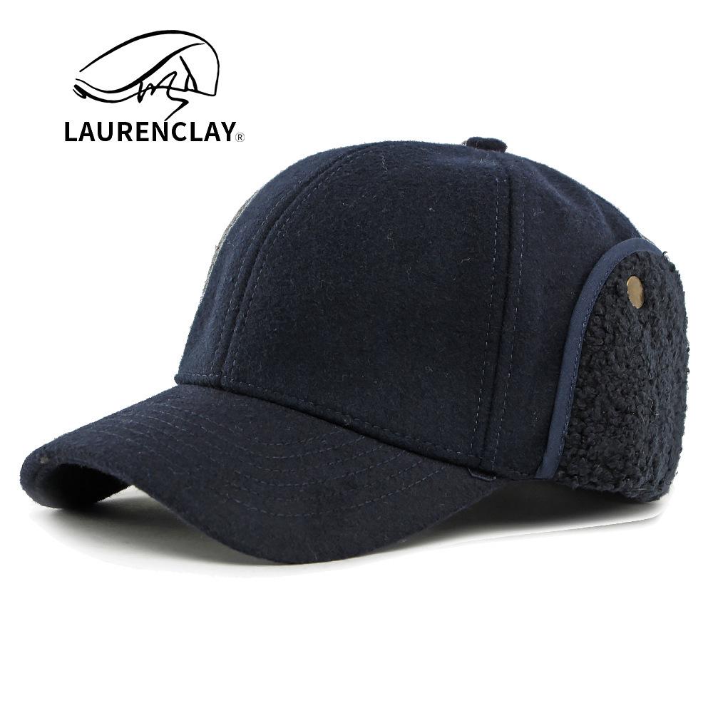 Men s Thickened Wool Duckbill Cap with Ear Protection for Autumn and Winter L (55-57cm)