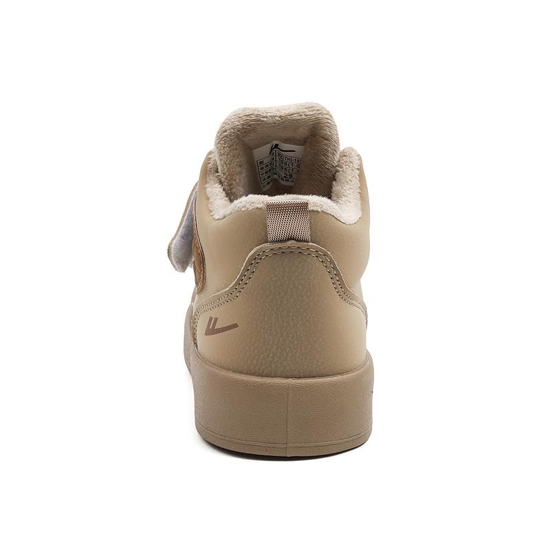 Warrior Versatile Casual Fleece Lined Warm Durable Mid Top Kids Sneakers Kids Sneakers Khaki Brown WZ(TH)-1834