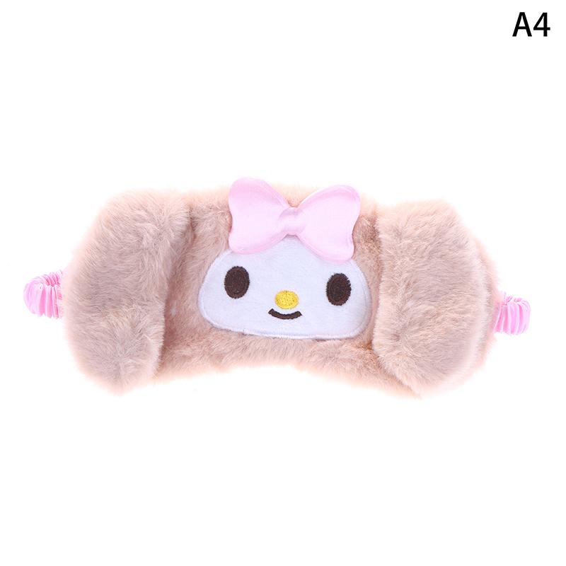 Cute Cartoon Sleeping Eye Mask For Travel Eyeshade Night Breathable Blindfold Slaapmasker Girl'S Heart Plush Kids Gift