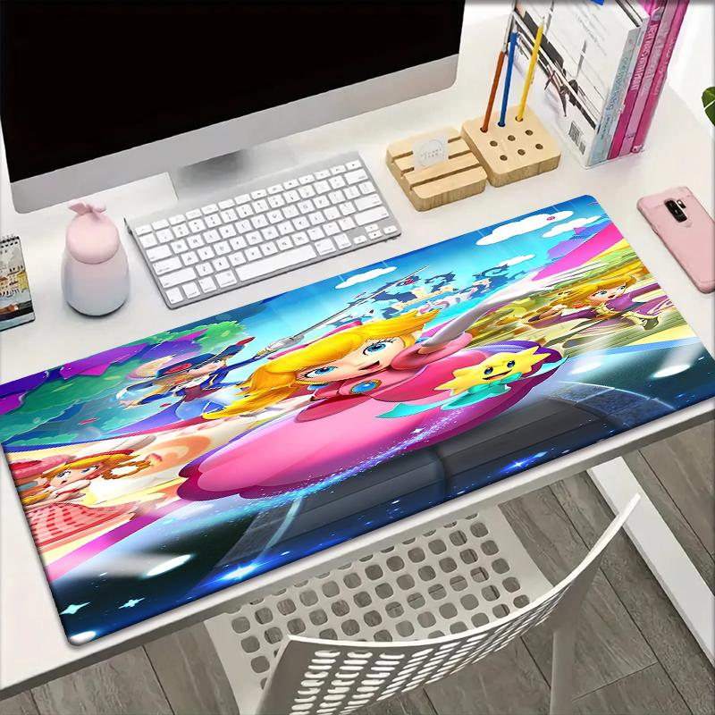 Princess Peach Theme Mouse Pad, Non Slip Rubber Base, Multifunctional Office & Home Decor, Perfect for Workspace Personalization.