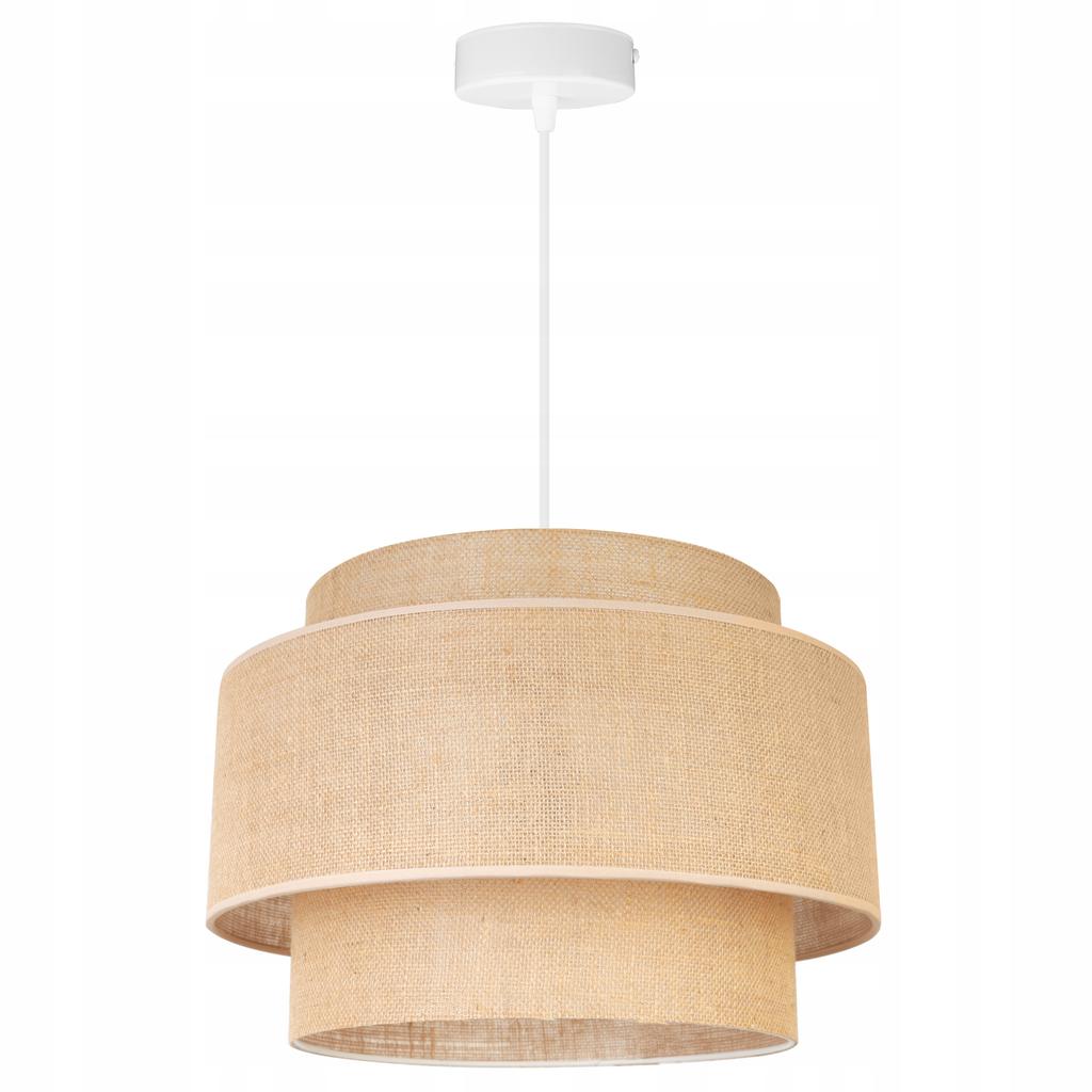 Hanging Lamp, Ceiling Chandelier, Lampshade, Boho Juta