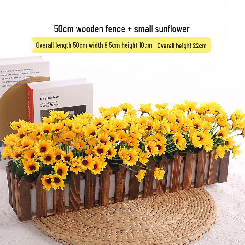Mini Sunflower Artificial Flower Ornament for Living Room or Dining Table Decoration