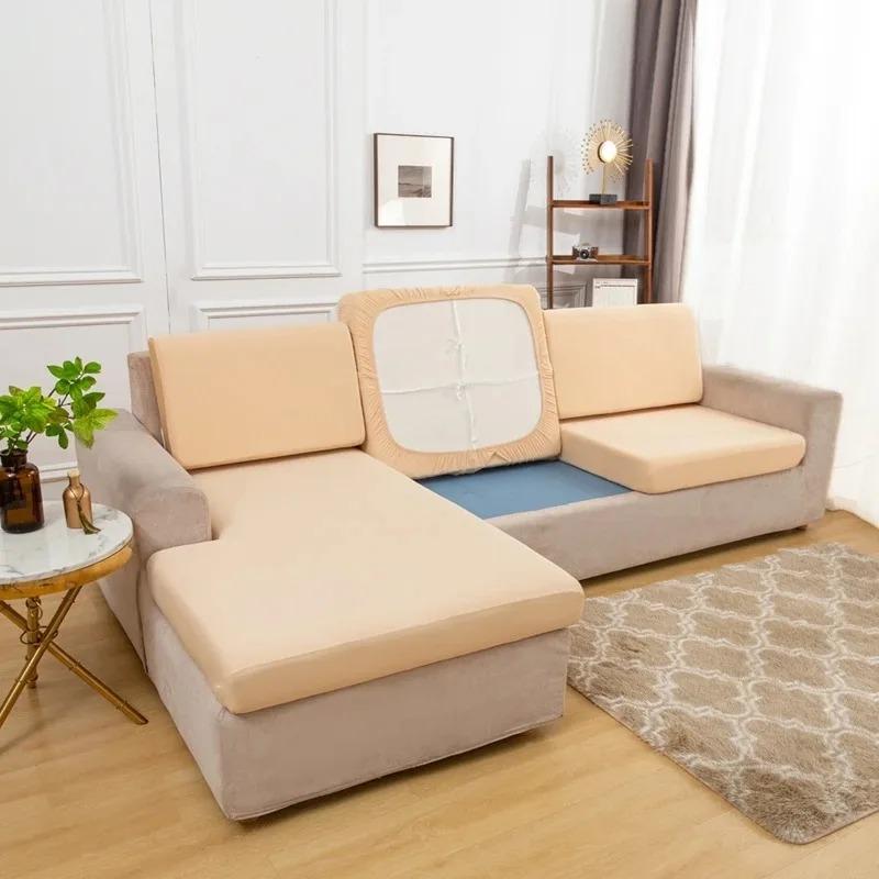 Elastic Stretch Sofa Cushion Cover For Living Room Pet-Friendly Washable Spandex Slipcover Custom Fitted Sofa Cover For Home