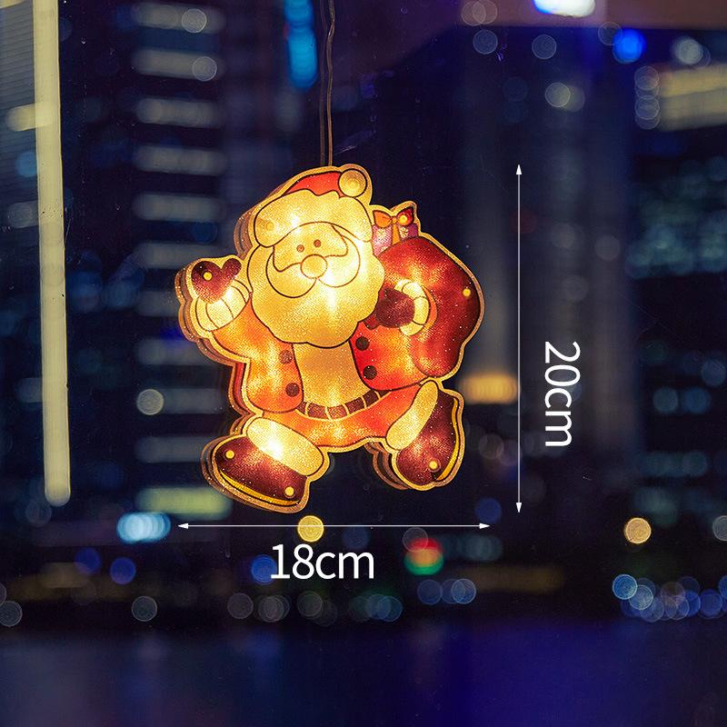 Christmas Decorations Scene Layout Festive Atmosphere Decoration Creative Window Stickers Glass Door Window Luminous Pendants