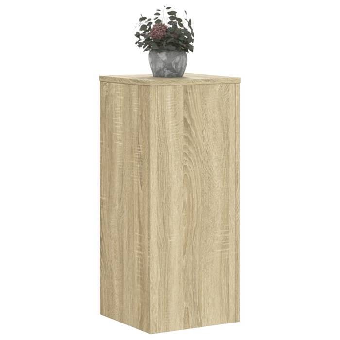 VidaXL Supports pour plantes 2 pcs chêne sonoma bois d'ingénierie, support de fleurs, support de pot, support pour plantes 852926