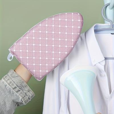1pc Checkered Mini Ironing Board and Ironing Insulation Mesh Set, Portable Plastic Handheld Sleeve Board for Collar, Cuff, and D
