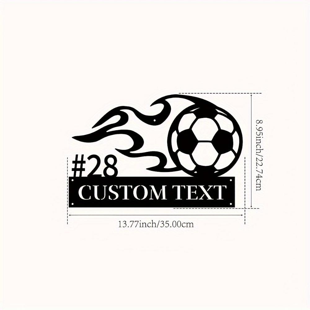 

Metal Wall Art Soccer Player Gift Personalized Tin Sign Outdoor Decor TYDZ003771