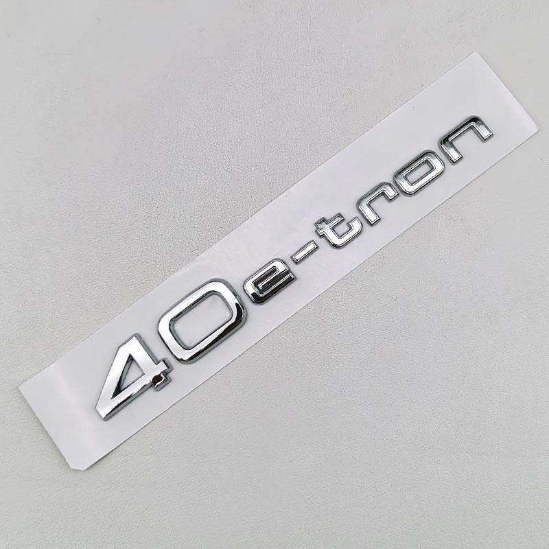 3D ABS Logo 30 40 45 50 E-tron GT Letters Sticker Car Rear Trunk Emblem Badge For qaz22 A3 SQ6 Q5 Q6 Q8 Q4 Etron Accessories