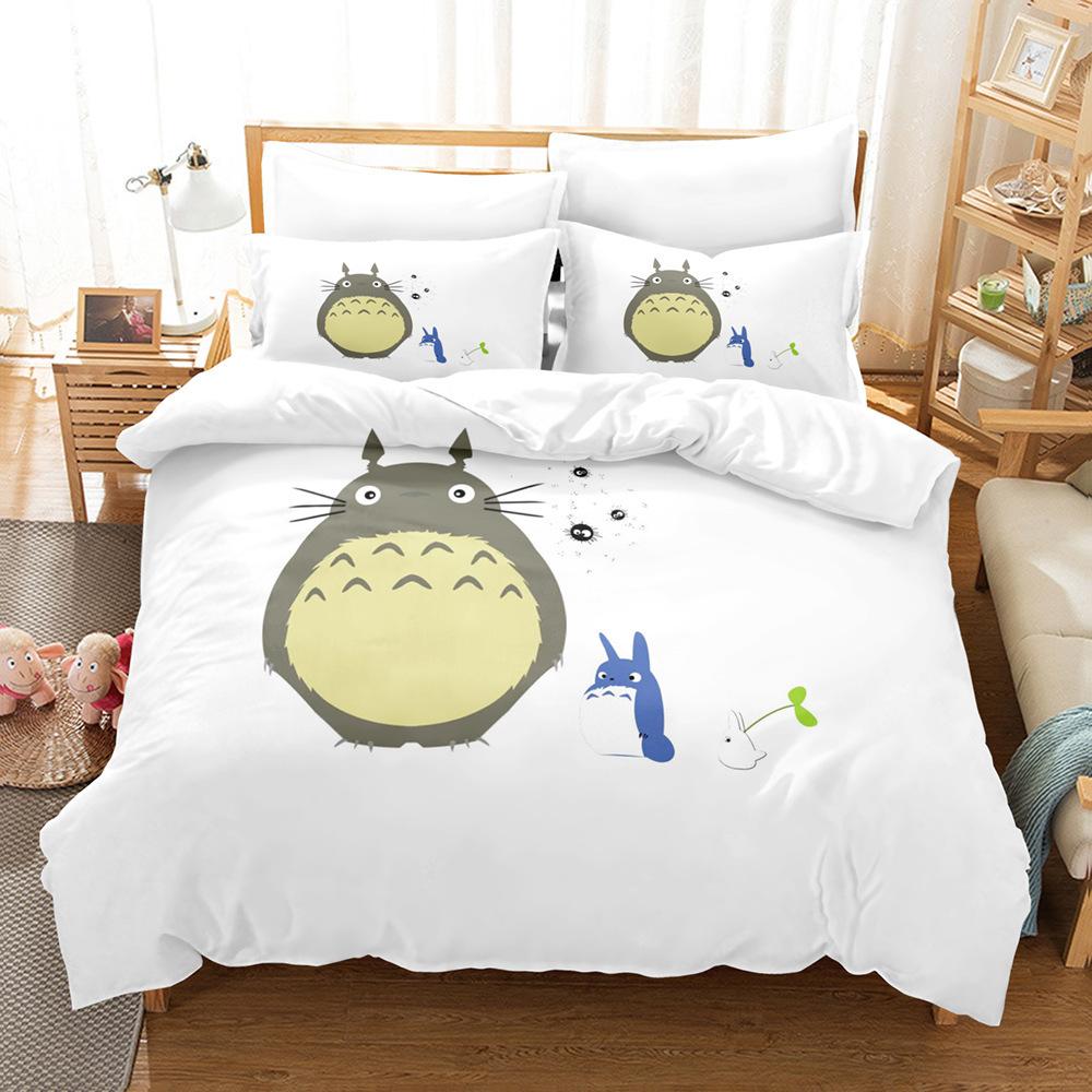 Cute Cartoon Chinchilla 3D Digital Printing Quilt Cover Pillowcase Bedding Three-Piece Batch