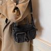 Vintage Denim Shoulder Bag Women's Large Capacity Messenger Bag Multi-pockets Satchel Bags Adjustable Strap Ladies Crossbody Bag
