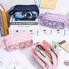 Waterproof Cartoon Multi-Functional Student Pencil Case - Large Capacity, Three-Layer, Cute Stationery Bag