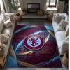 Aston Villa Football Print Crystal Velvet Rug, Comfortable Water Absorbent Non Slip Indoor Floor Carpet