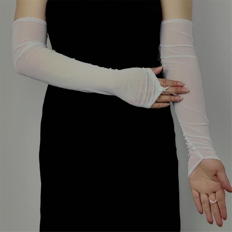 Elegant Gloves Bridal Sleeves Half Finger Cool Gloves for Proms Concert Evening Banquet Accessory Short Gloves