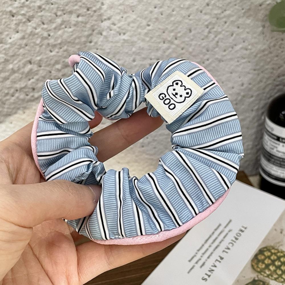 High Elastic Stripe Hair Scrunchie Candy Colors Ponytail Headwear  Hair Accessories