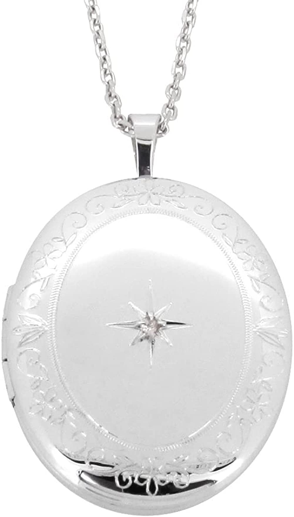 

Gin no Diamond Garden Frame Silver 925 Locket Pendant Top No Photo Holder sv925 [Shinjuku Kura] (No Chain, Engraving) Women s