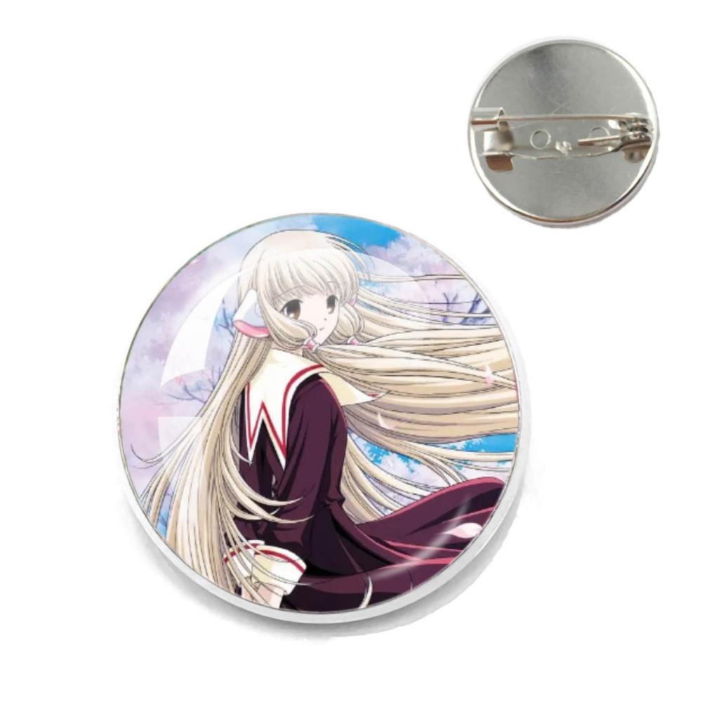 Anime Chobits Pin Metal Brooches Cute Collar Lapel Pin  Chi Cute Creative Funny Cartoon Badge Brooch Hat Lover Jewelry Gift
