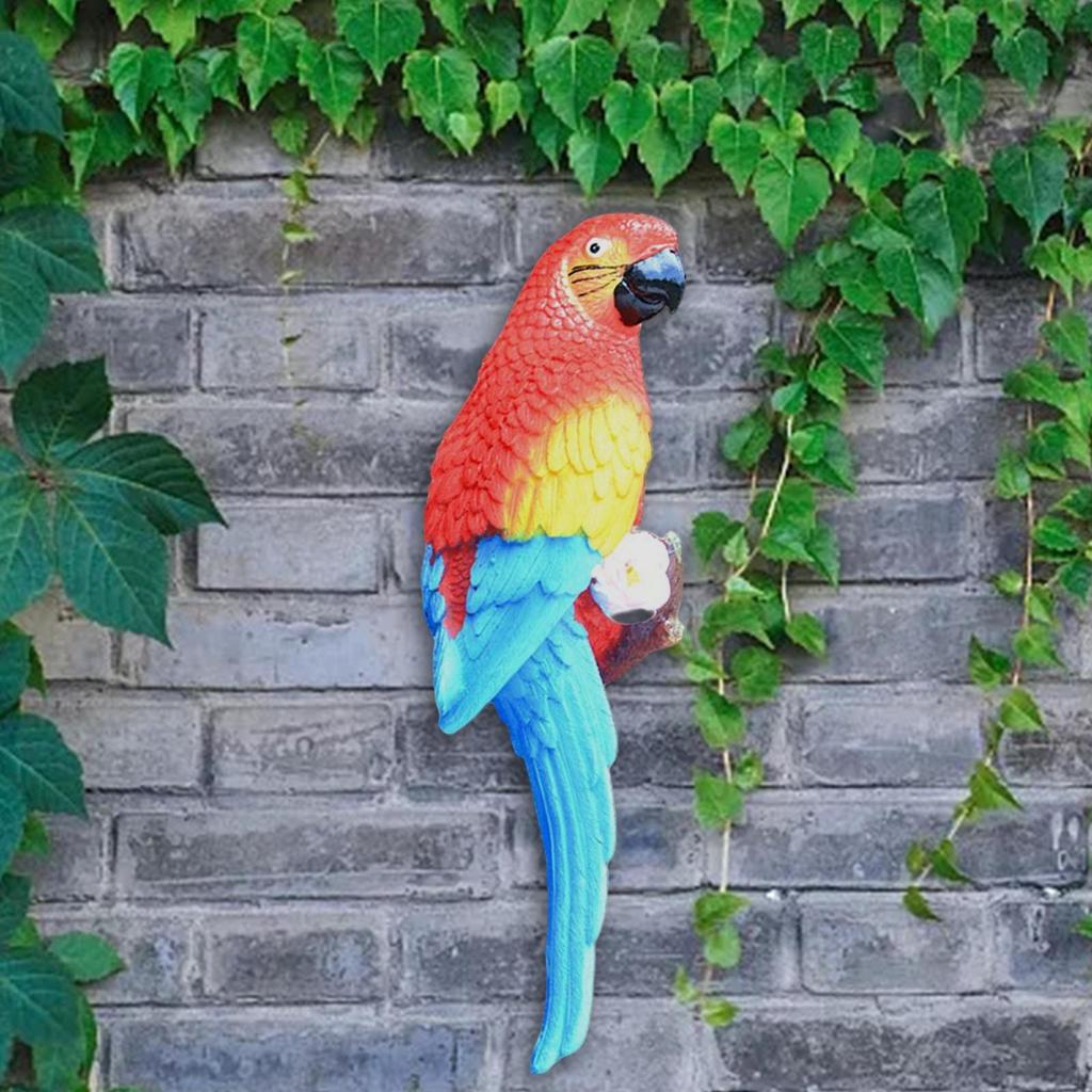 Colorful Feather Parrot Macaw Ornaments Animal Model Decoration Art Simulated Statue for