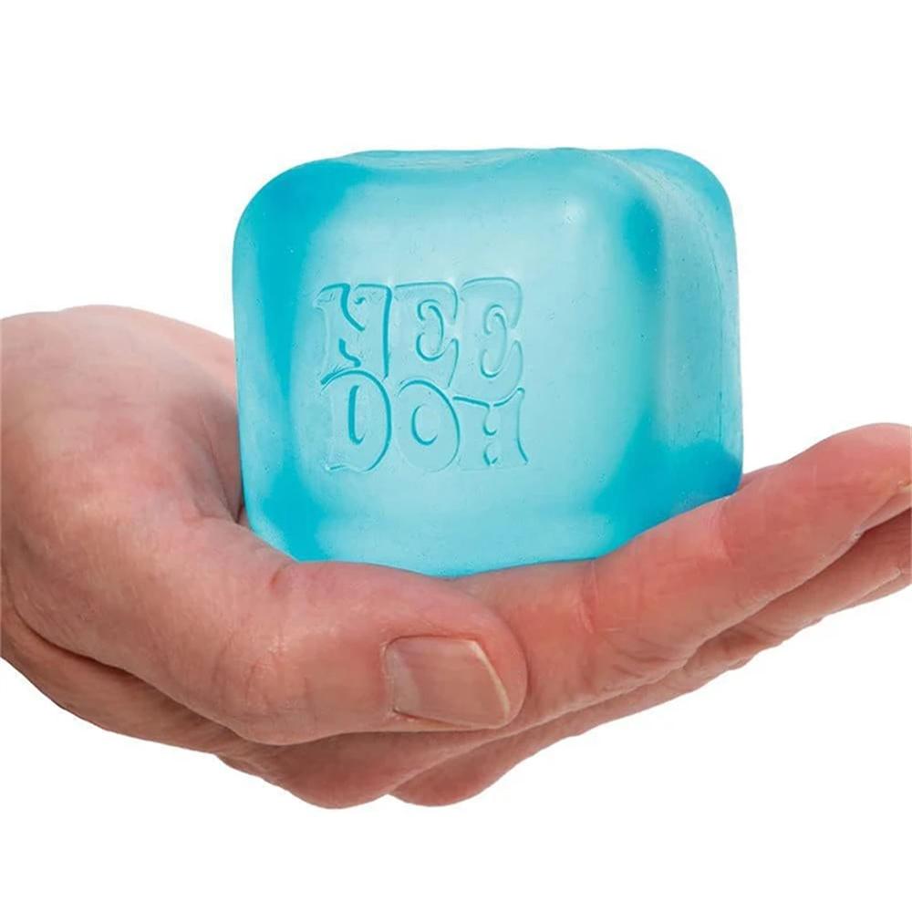 New Schylling Needoh Nice Cube Sensory Squeeze Toy With Super Solid Squish Stress Relief Anxiety Sensory Tool - 2.25" Cube