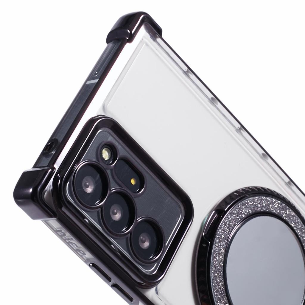 For Samsung Galaxy Note20 Ultra/Note20 Ultra 5G Case Electroplating TPU Cover with Kickstand Mirror