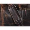 Leather Castle Genuine Vintage Buffalo Hide Leather Men’s Duffel Bag Sports Gym, Travel, Carry-on Air-cabin Luggage Handbag, Dark Brown