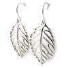 Les Trésors De Lily [N0753] - Silver 'Gold Leaf' Designer Earrings