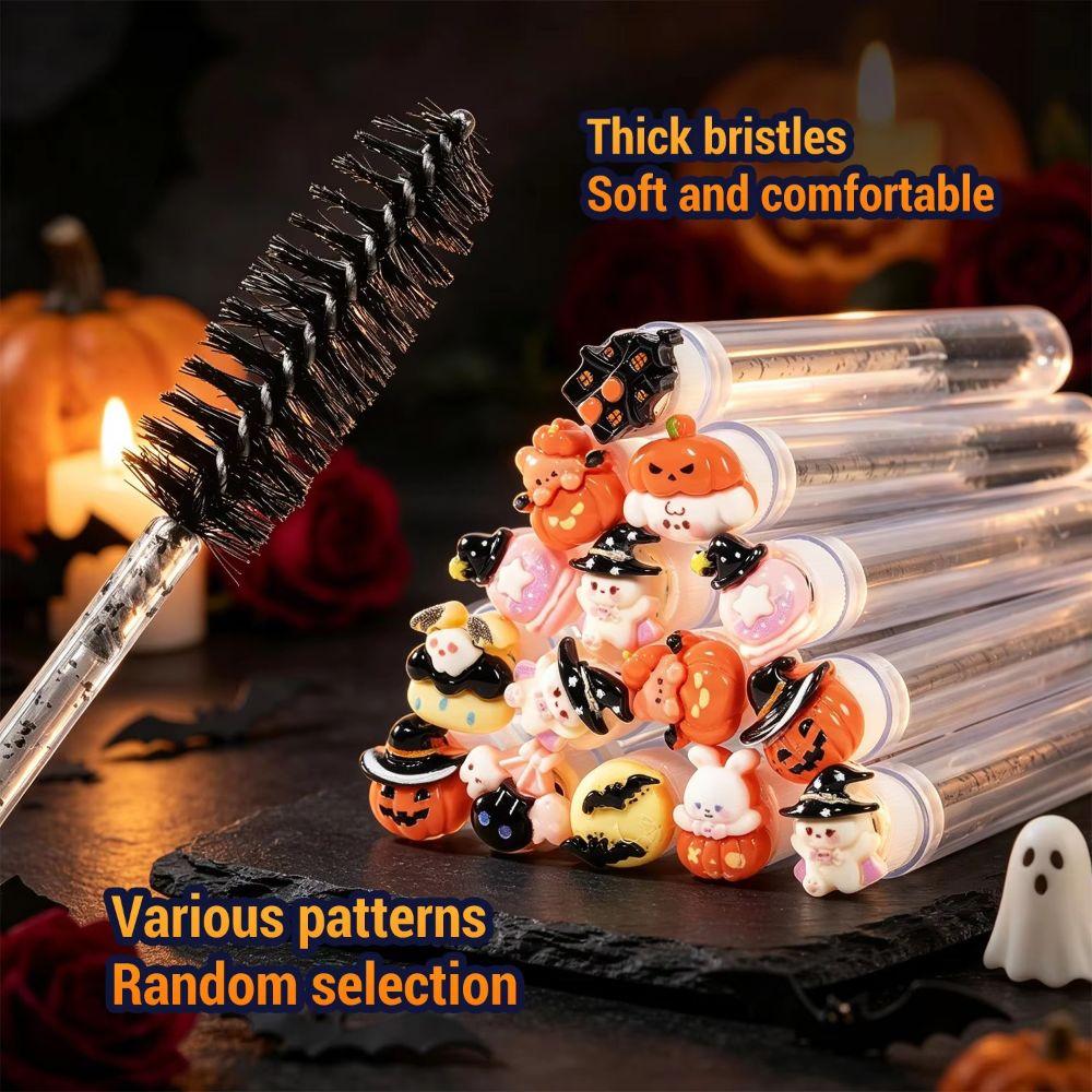 10Pcs Halloween Tube Eyelash Brush Crystal Handle Mascara Wand Halloween Mascara Wand For Women