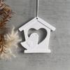 Wisiorek Dom Ptaka Forma Silikonowa Ręcznie Robiona Wisząca Ozdoba Forma do Odlewania Żywice Epoksydowe Wiszące Dekoracje Ścienne Forma Betonowa