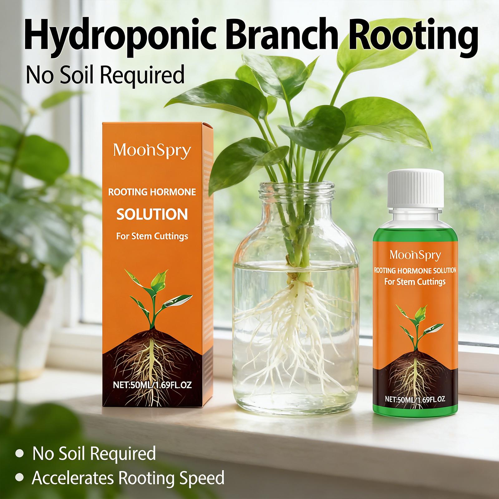 Moonspry Plant Rooting Agent Promoting Germination Improving Soil Ph Value Increasing Production Plant Growth Nutrient Solution 50ml Boxed