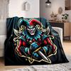 1pc Jester Knight Blanket, Lightweight Flannel Throw Blanket for Sofa, Bed, Travel, Camping, Living Room, Office, Couch, Chair, and Bed