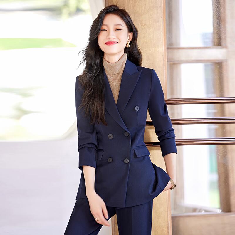 Women's Double-Breasted Professional Suit Set