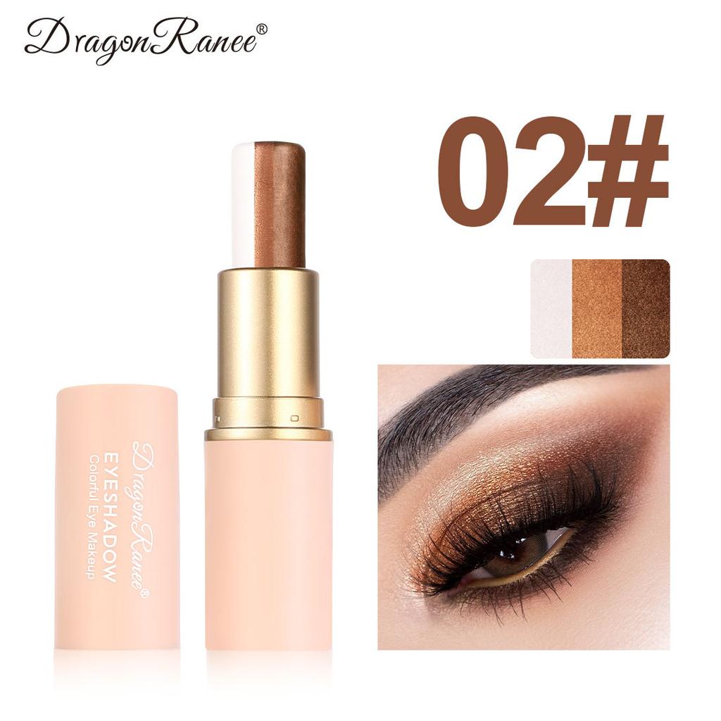 Three Color Eyeshadow Stick Glitter Highlight Shadow Stick Eye Makeup Waterproof Lasting Shimmer Metallic Eyeshadow Makeup