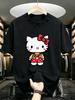 Cute Kawaii Hello Kitty Print Series Printed Character T-shirt, Cute and Fashionable Trend, The First Choice for Shopping