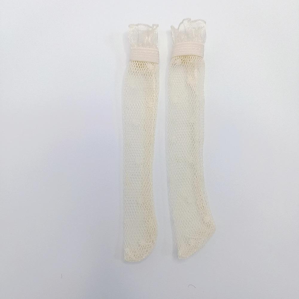 Ručně vyráběné Blyth ob24 Panenka Dlouhé krajkové ponožky pro měřítko 1/6, Pasuje na 30cm Tělo - Měkká pletená/háčkovaná miniaturní panenka Příslušenství