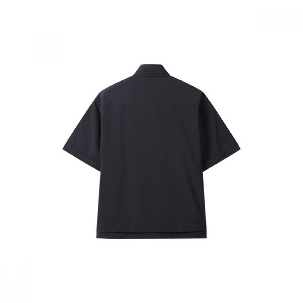 Customellow Black Toray Woven Half Shirt Cwsam25304bkx