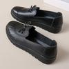 Spring/Fall Leather Shoes with Soft Soles and Soft Upper, Slip-Resistant, Women's Middle-Aged and Elderly Single Shoes