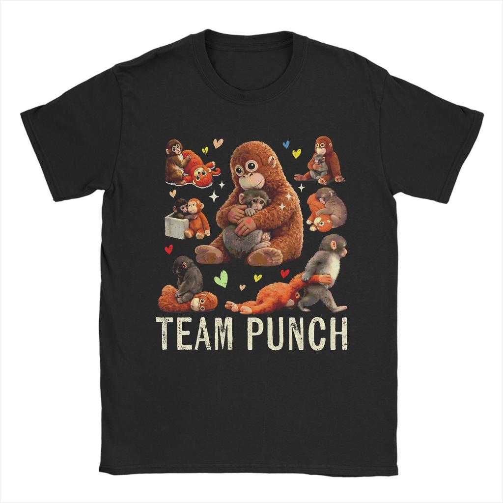 Cute Punch Monkey TShirt Summer  Leisure T Shirts Unisexs Cotton O Neck Plus Size Tees ShortSleeve Vintage Tops
